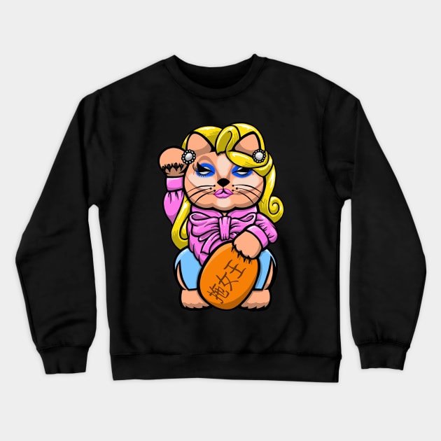 trixie Mattel lucky cat Crewneck Sweatshirt by yayzus